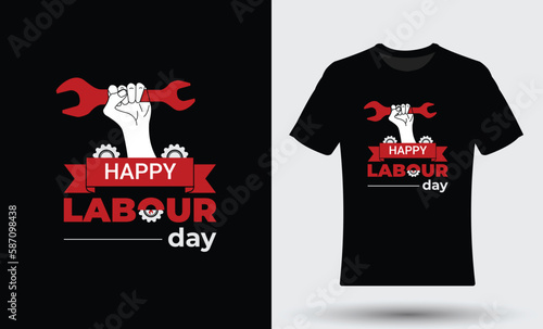 Hand grabbing a wrench1st may happy labour day t shirt design