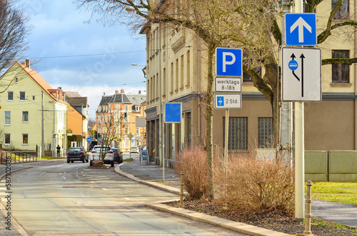 View of city street with ro...