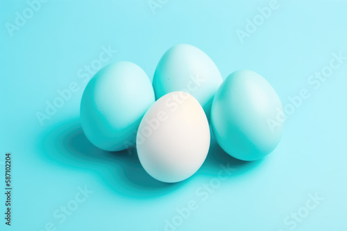 SkyBlue Surprise: Easter Egg in Beautiful Pastel Shades