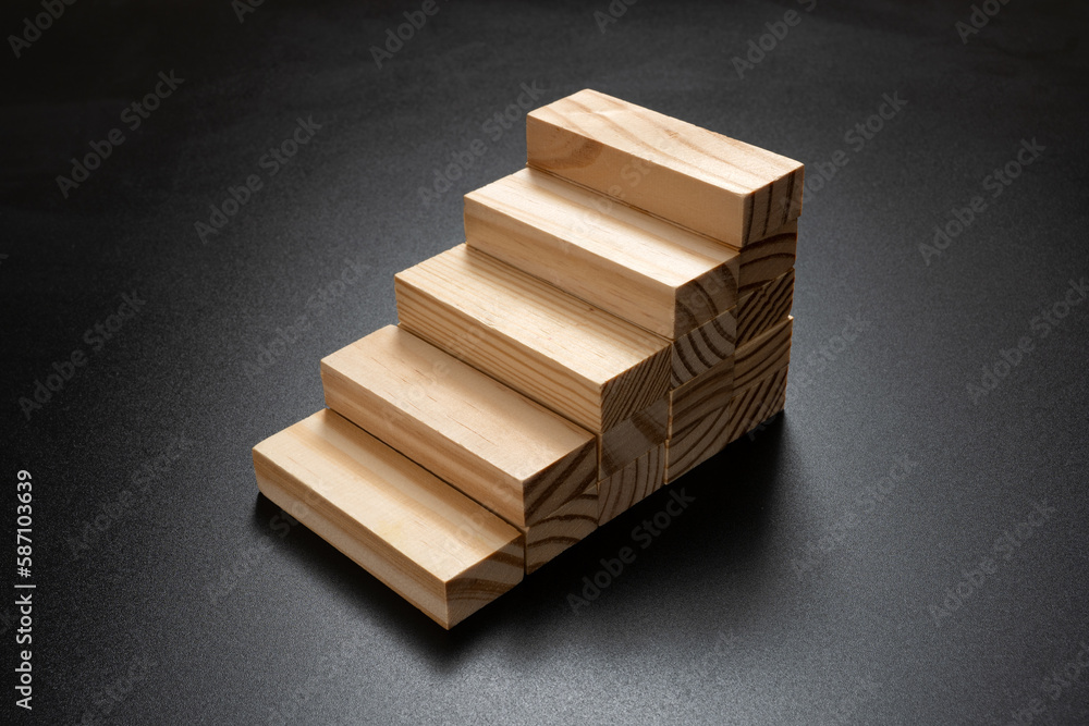 Miniature stairs made out of jenga blocks Miniature stairs made out of jenga blocks