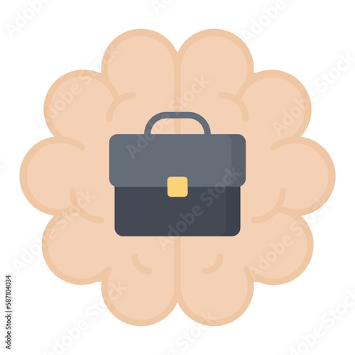 Brain Intelligence Flat Icon