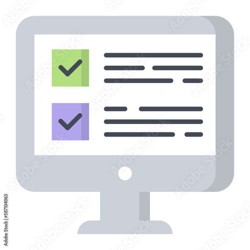 Online List Flat Icon