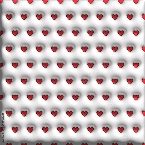 3d hearts pattern 