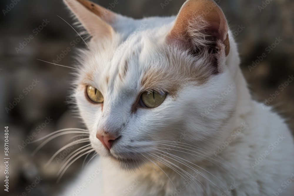 Portrait of a Domestic Cat. Generative AI Portrait of a Domestic Cat. Generative AI