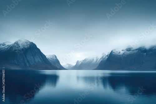 mountainscape in norway - fjord views