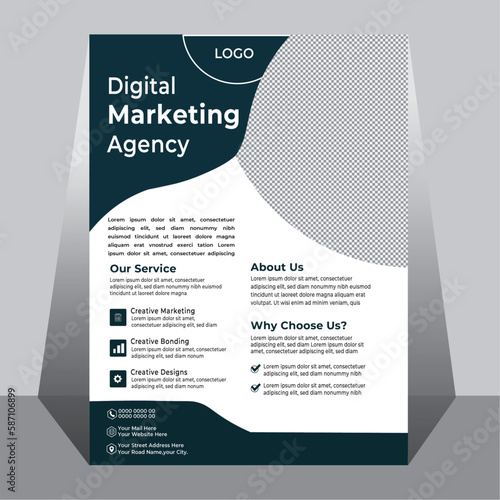 Modern  flyer template.

creative blue modern  brochure flyer, presentation template Corporate creative colorful flyer template design. Business template design. abstract  flyer and creative desi