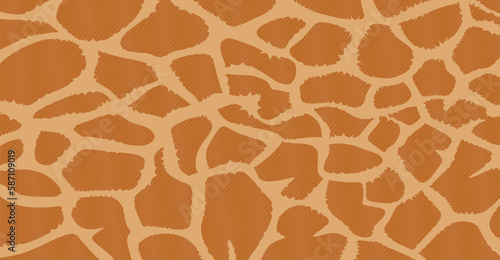 Giraffe skin texture. Giraffe background design. Animal skin wallpaper. Vector illustration