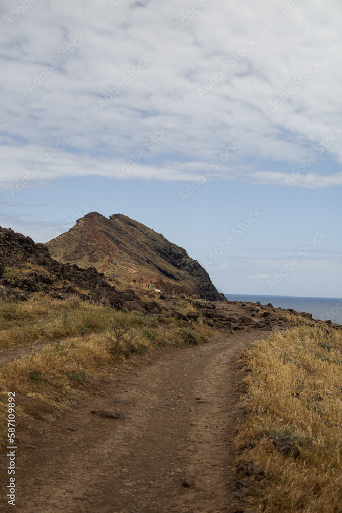 Trail in Madeira cliffs