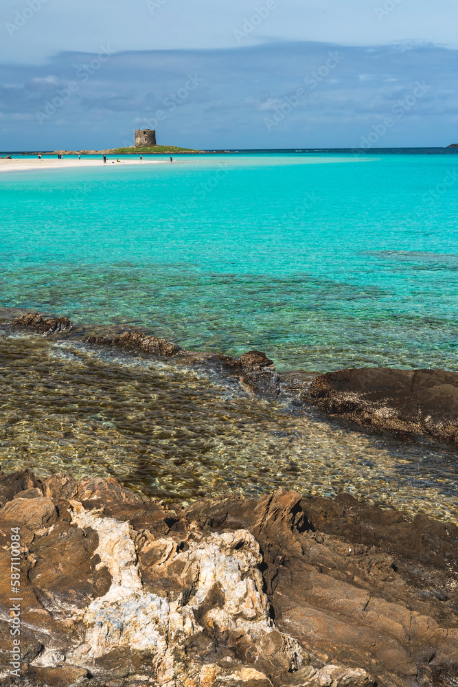 Obraz premium La Pelosa beach, Stintino, Sassari province, Sardinia