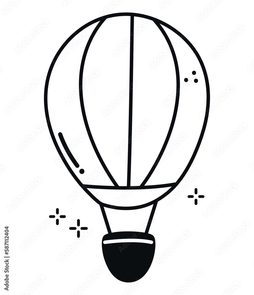 hand drawn hot air balloon hand drawn hot air balloon