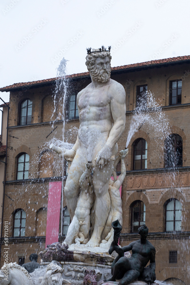 Fountain of Neptune is in the Florence, Italy.