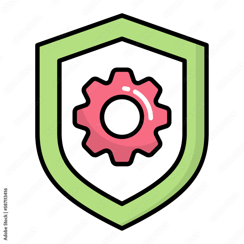Risk Management Line Color Icon Risk Management Line Color Icon