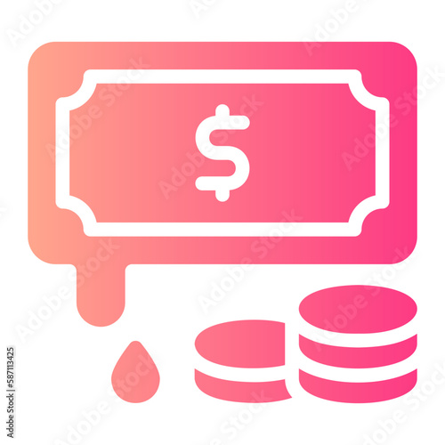depreciation gradient icon