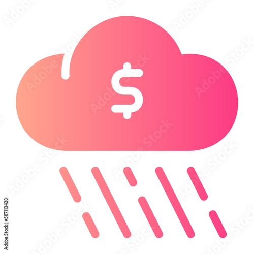 economic crisis gradient icon