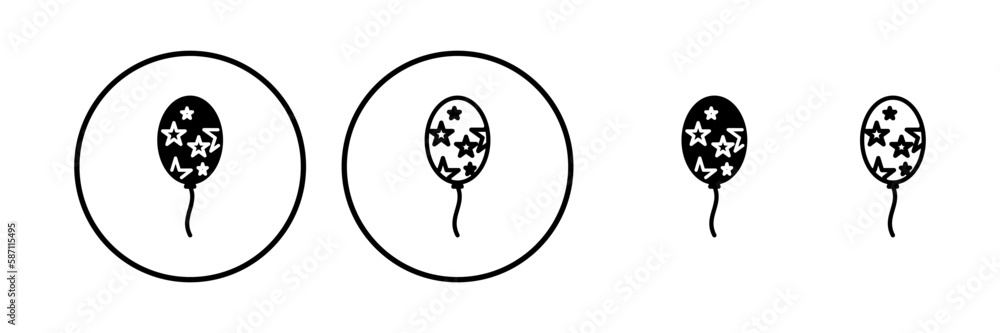 Obraz premium Balloon icon vector. air balloon icon isolated