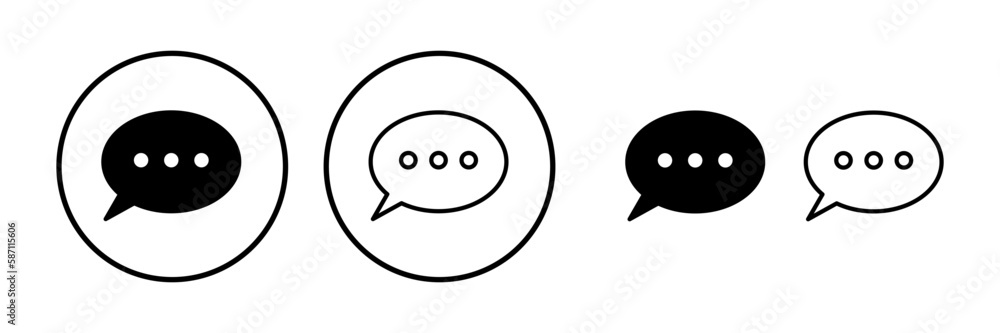 Chat icon vector. Chat Icon in trendy flat style isolated. Speech bubble symbol for web design Chat icon vector. Chat Icon in trendy flat style isolated. Speech bubble symbol for web design