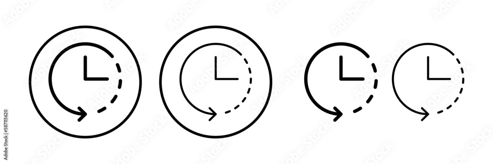 Clock icon. Time icon vector. Clock icon in trendy flat style isolated Clock icon. Time icon vector. Clock icon in trendy flat style isolated