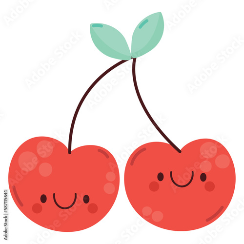 kawaii cherries design