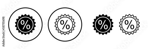 Discount icon vector. shopping tags. percentage icon