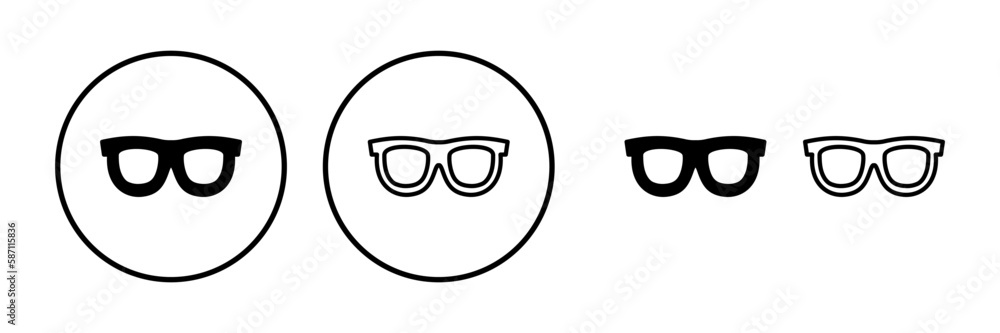 Glasses icon vector. eye glasses icon. sunglasses Glasses icon vector. eye glasses icon. sunglasses