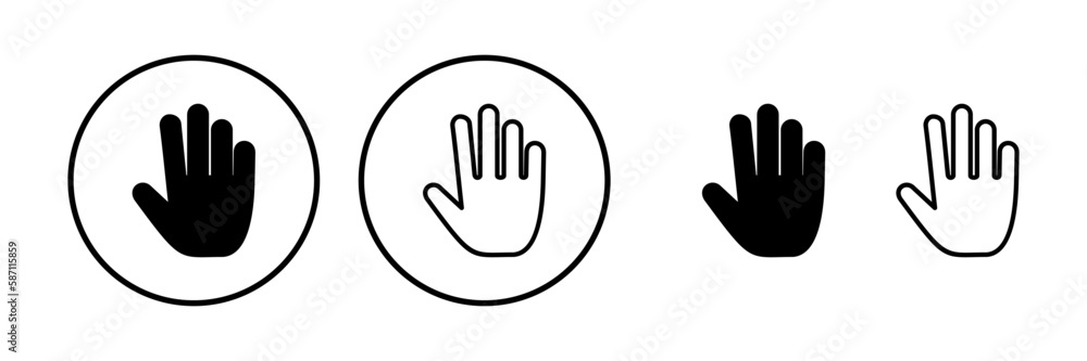 Hand icon vector. hand symbols. palm Hand icon vector. hand symbols. palm