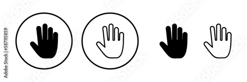 Hand icon vector. hand symbols. palm