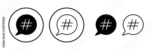 Hashtag icon vector. hashtag simbols
