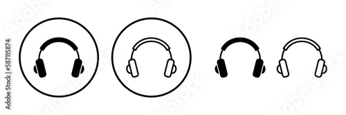 Headphone icon vector. headphones earphones icon. headset