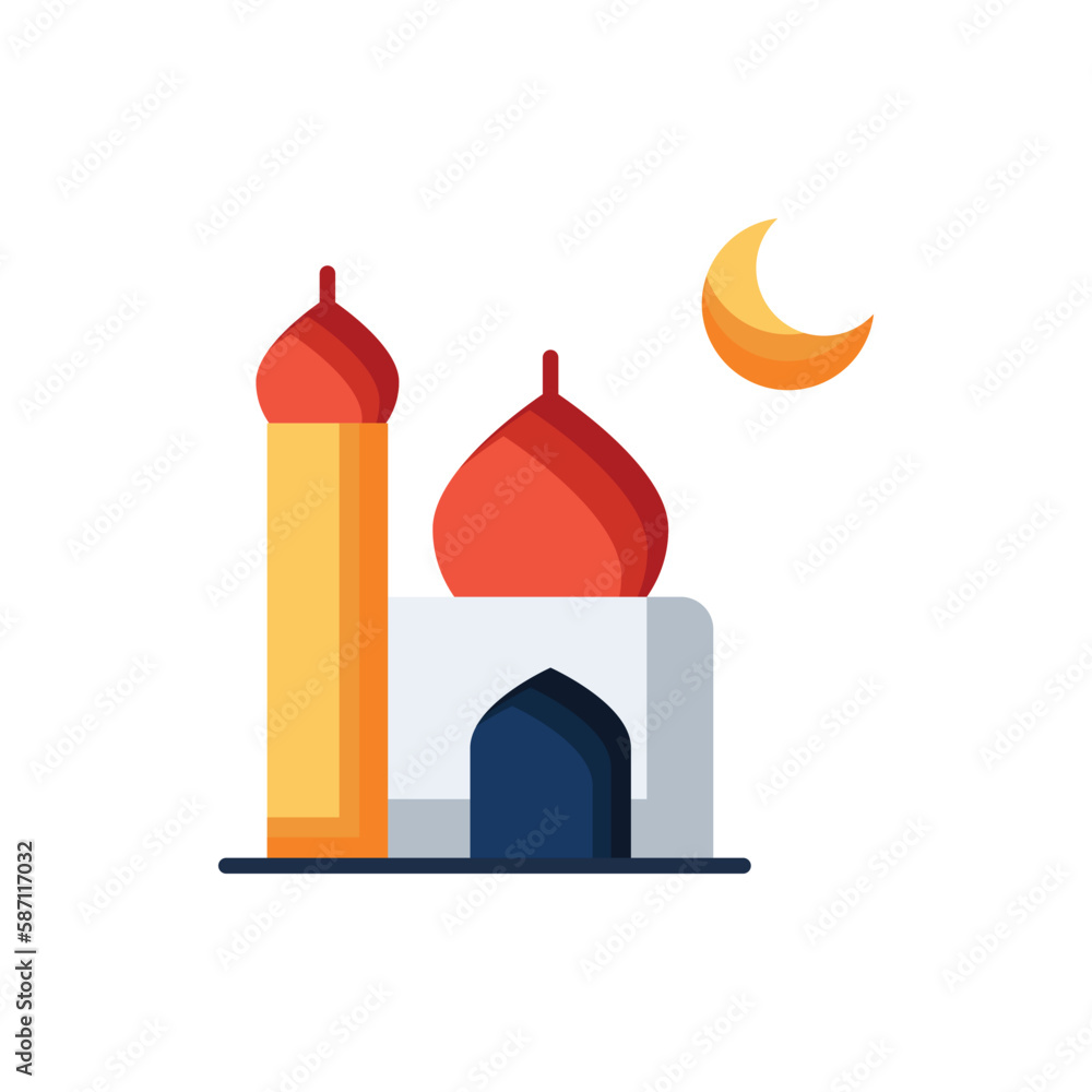 Mosque icon. Suitable for Web Page, Mobile App, UI, UX and GUI design. Mosque icon. Suitable for Web Page, Mobile App, UI, UX and GUI design.