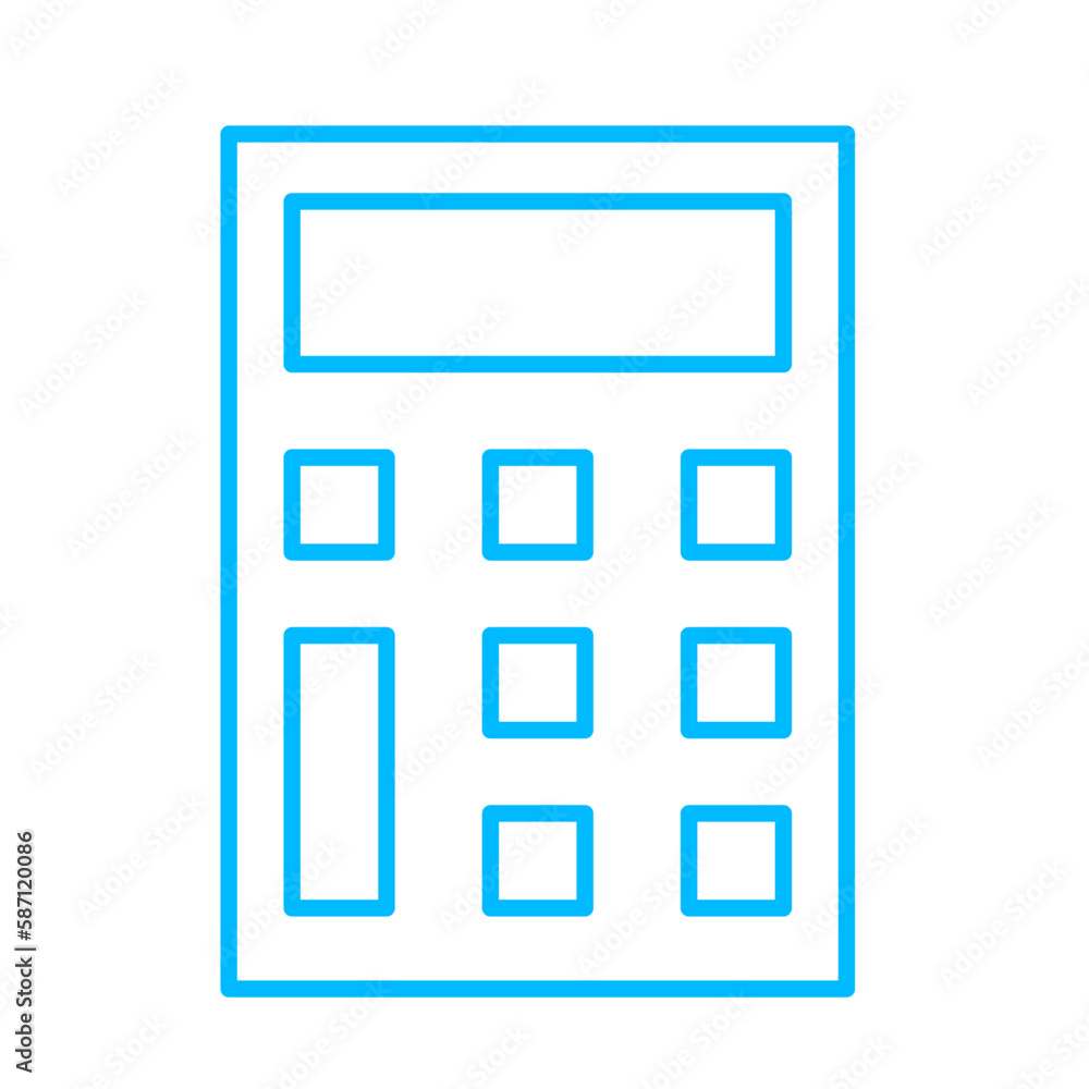 calculator finance icon with blue outline style. finance, business, calculator, money, set, icon, bank. Vector illustration calculator finance icon with blue outline style. finance, business, calculator, money, set, icon, bank. Vector illustration