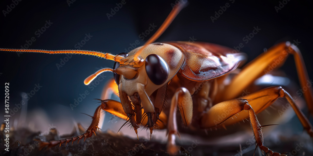 amazing macro photography of a cockroach, close up amazing macro photography of a cockroach, close up
