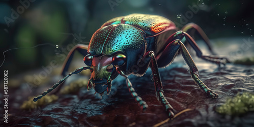 amazing macro photography of a beetle, close up © Fernando