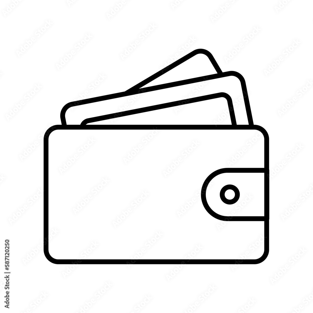 pocket finance icon with black outline style. finance, world, business, icon, money, symbol, global. Vector illustration pocket finance icon with black outline style. finance, world, business, icon, money, symbol, global. Vector illustration