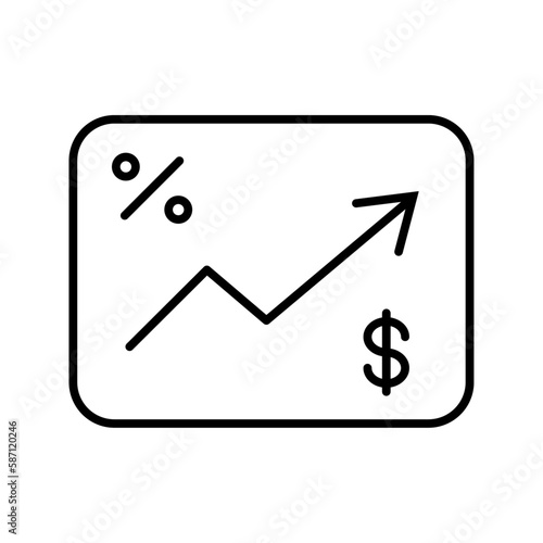 invest finance icon with black outline style. money, atm, icon, finance, vector, business, card. Vector illustration