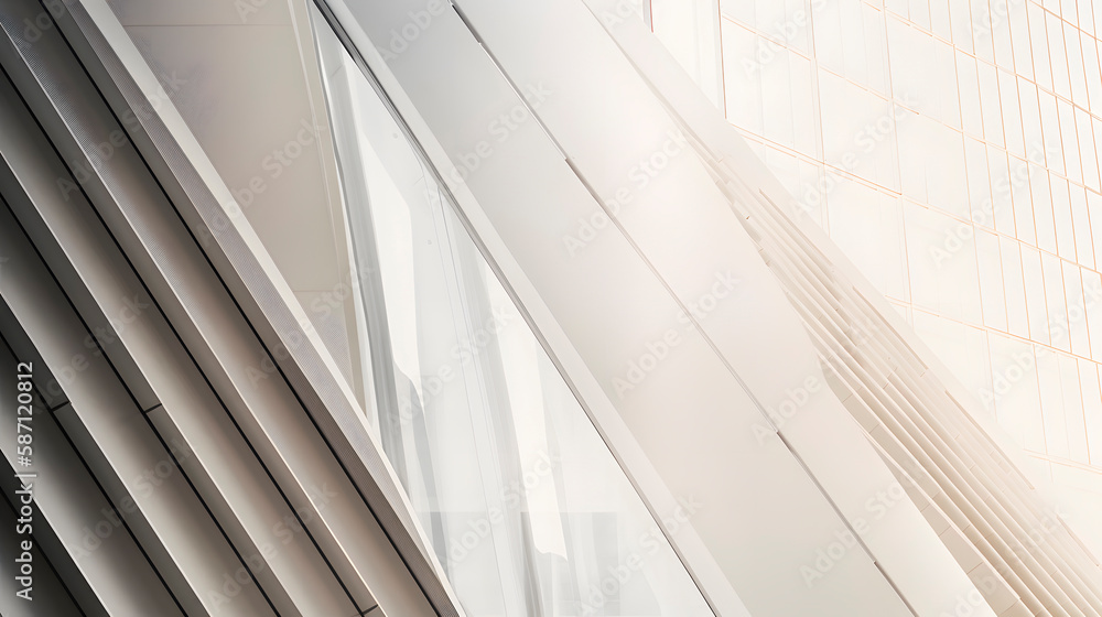 Fototapeta premium Abstarct architecture concept background. Minimalistic wallpaper. Generative AI