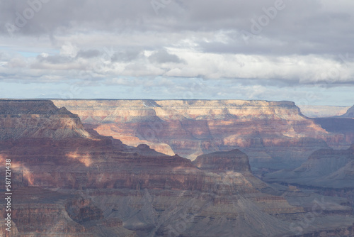 View into the Grand Canyon National park from the South Rim, Arizona, USA 