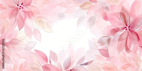 Watercolor Floral background Generative Art