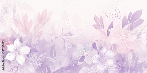 Watercolor purple floral background Generative Art