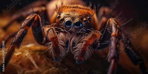 amazing macro photography of a spider, close up © Fernando