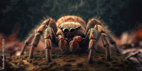 amazing macro photography of a spider, close up