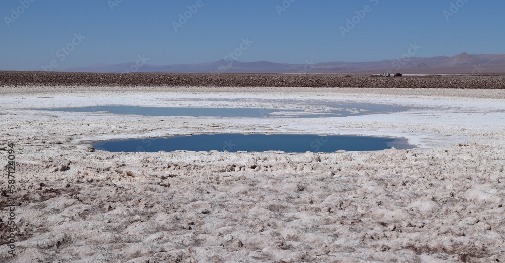 frozen lake in winter