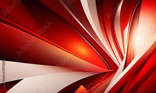 Wallpaper Mural wavy red abstract background. generative AI Torontodigital.ca