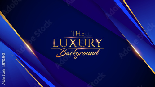 Blue Golden Shimmer Awards Graphics Background Celebration. Entertainment Light Hollywood Bollywood Template Nomination Luxury Premium Corporate Abstract Design Template Certificate