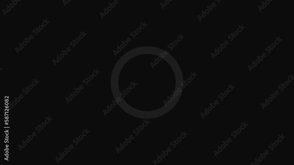 Circle loading icon loop out animation 0 to 100 with black background. Circle loading icon loop out animation 0 to 100 with black background.