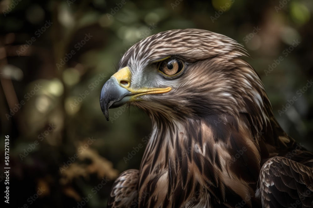 Amazing plumage, wings, eyes, and dignity. Generative AI Amazing plumage, wings, eyes, and dignity. Generative AI