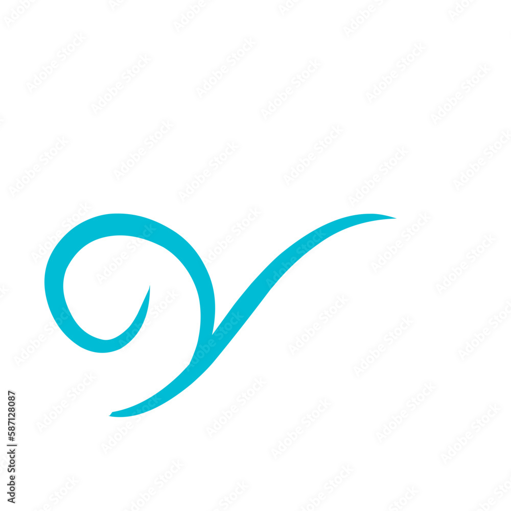 Naklejka premium Flourism Swirl Vector