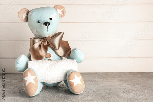 Toy bear with clean towel o...