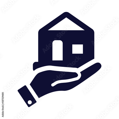 home, house, hand, sale home on hand icon