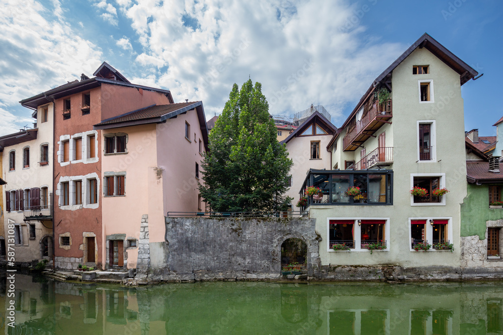 View of  Annecy, the 'Venice of the Alps'