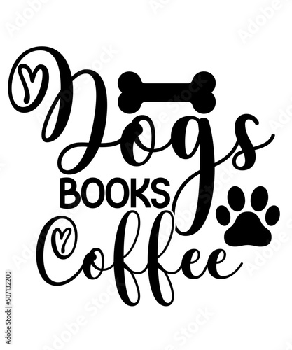 dogs books coffee svg  photo